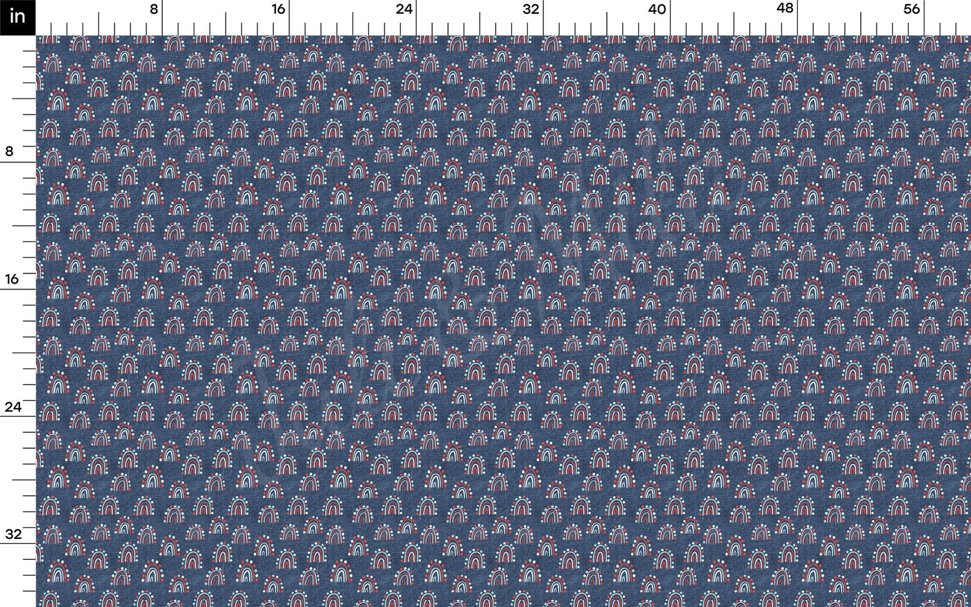 100% Cotton Fabric By the Yard Printed in USA Cotton Sateen -  Cotton CTNPT75 4th of July