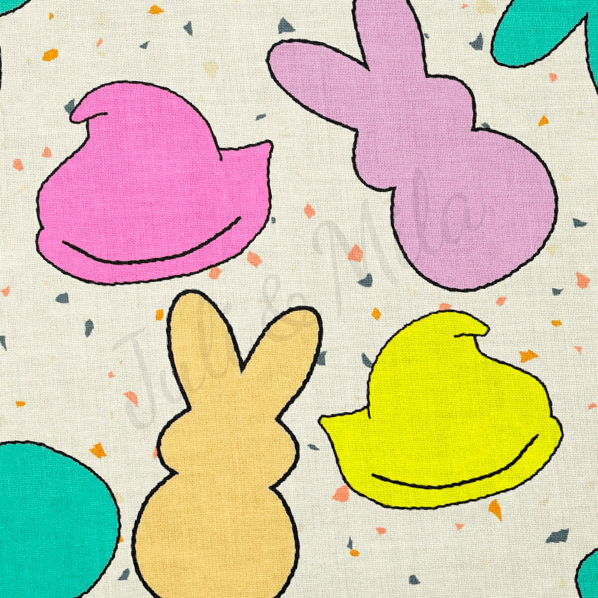 100% Cotton Fabric By the Yard Printed in USA Cotton Sateen -  Cotton  CTN1403 Easter