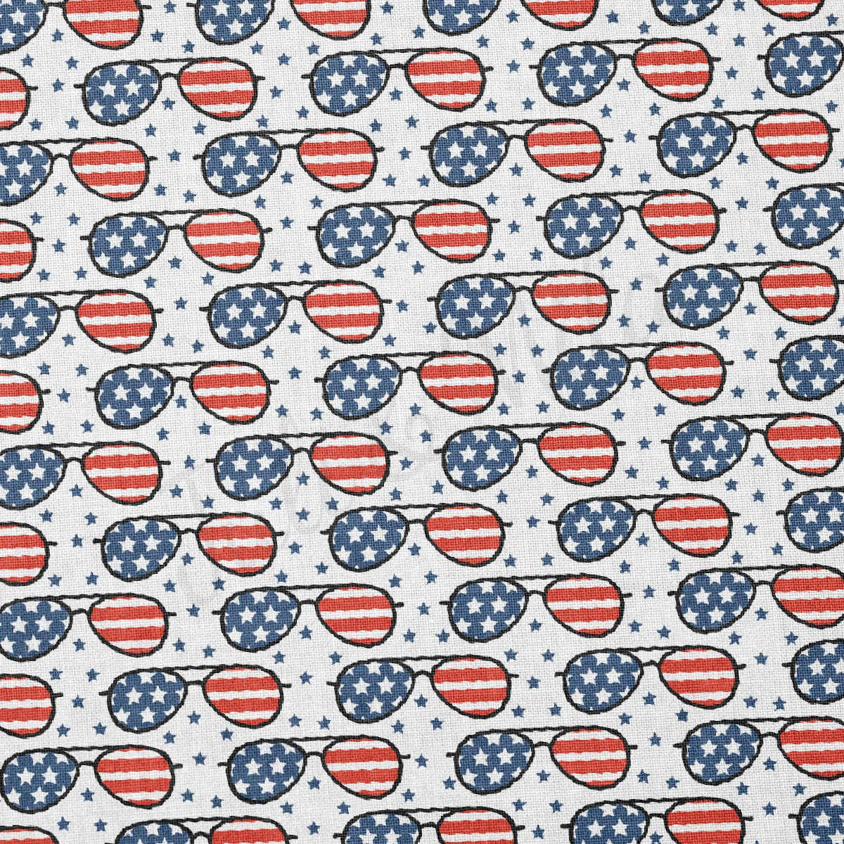 100% Cotton Fabric By the Yard Printed in USA Cotton Sateen -  Cotton CTNPT85 4th of July