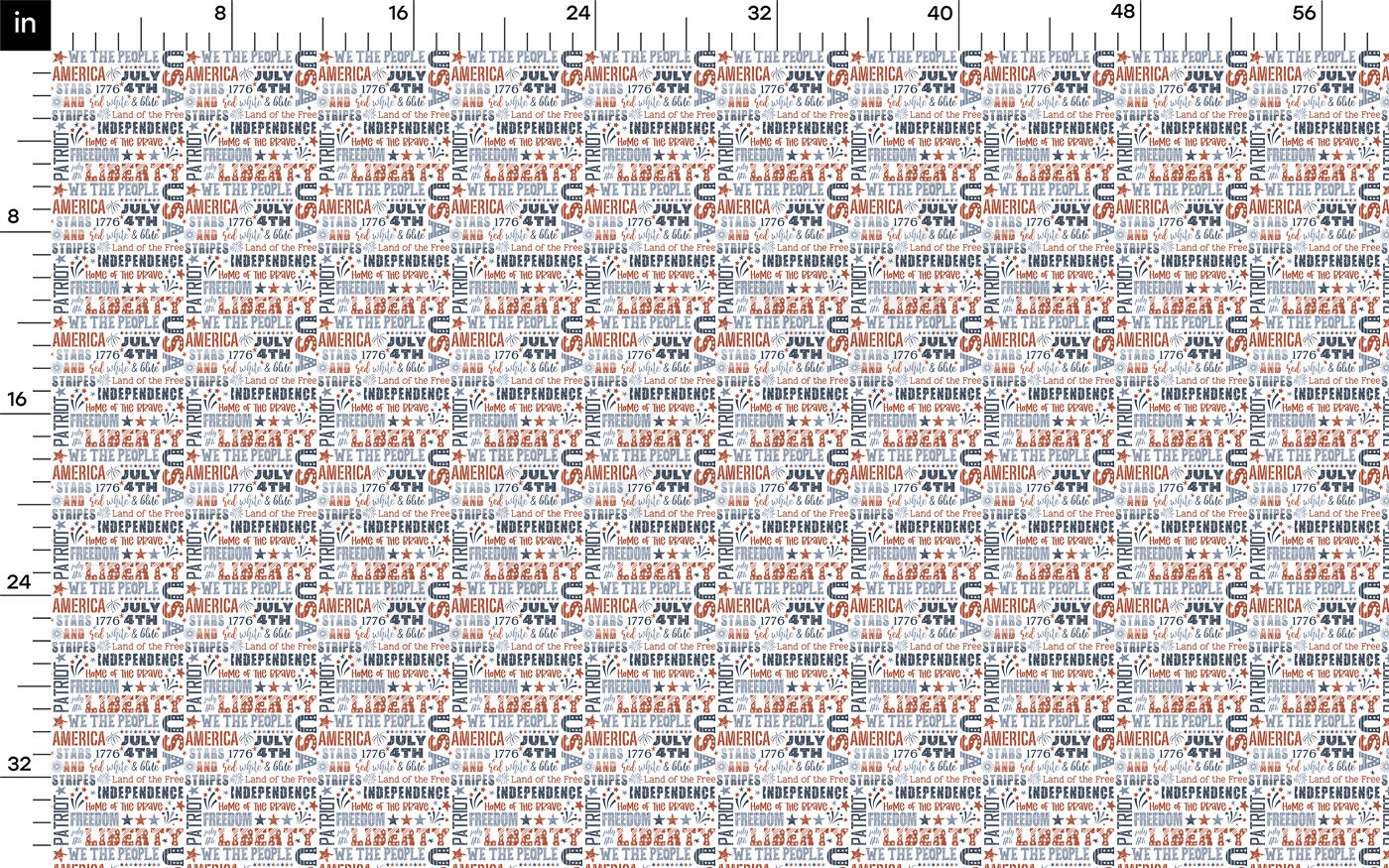 100% Cotton Fabric By the Yard Printed in USA Cotton Sateen -  Cotton CTNPT86 4th of July