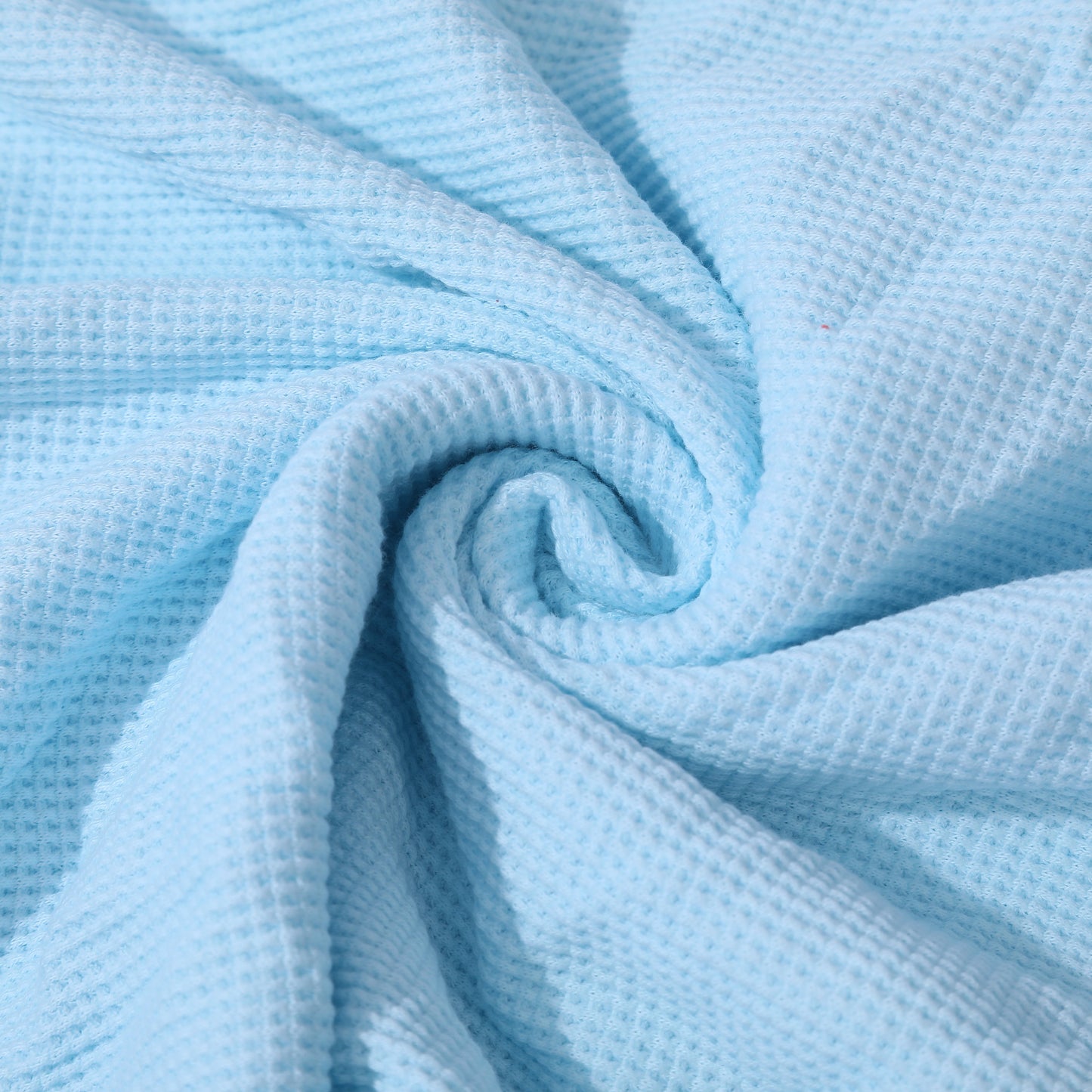 Waffle Cotton Fabric by the yard, Waffle Knit Stretchy Fabric, Stretchy Waffle Fabric, Cotton Spandex 62 in wide Solid Colors Double Sided