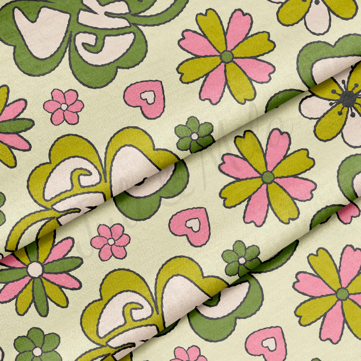 100% Cotton Fabric By the Yard Printed in USA Cotton Sateen -  Cotton  CTN1238