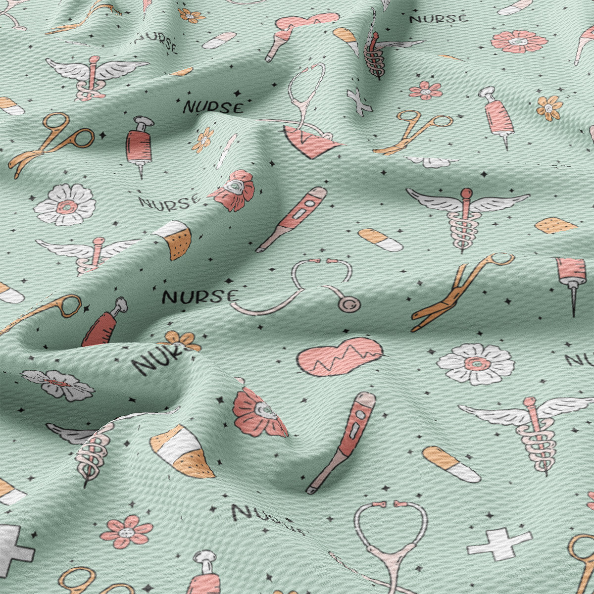 a close up of a medical pattern on a sheet
