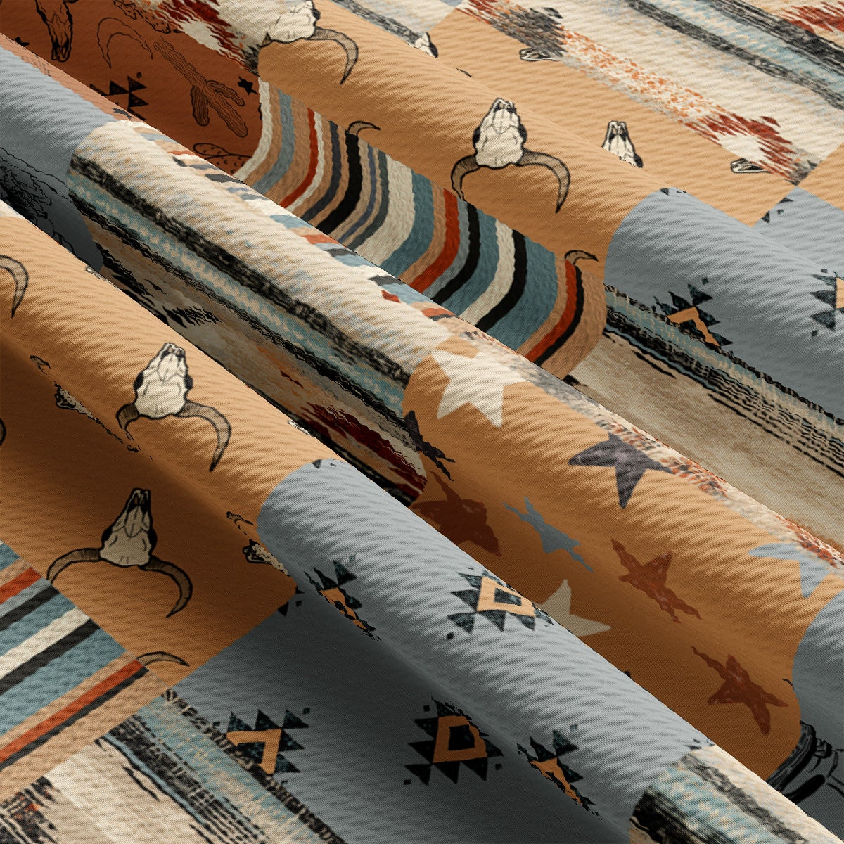 a close up of many different patterns on fabric