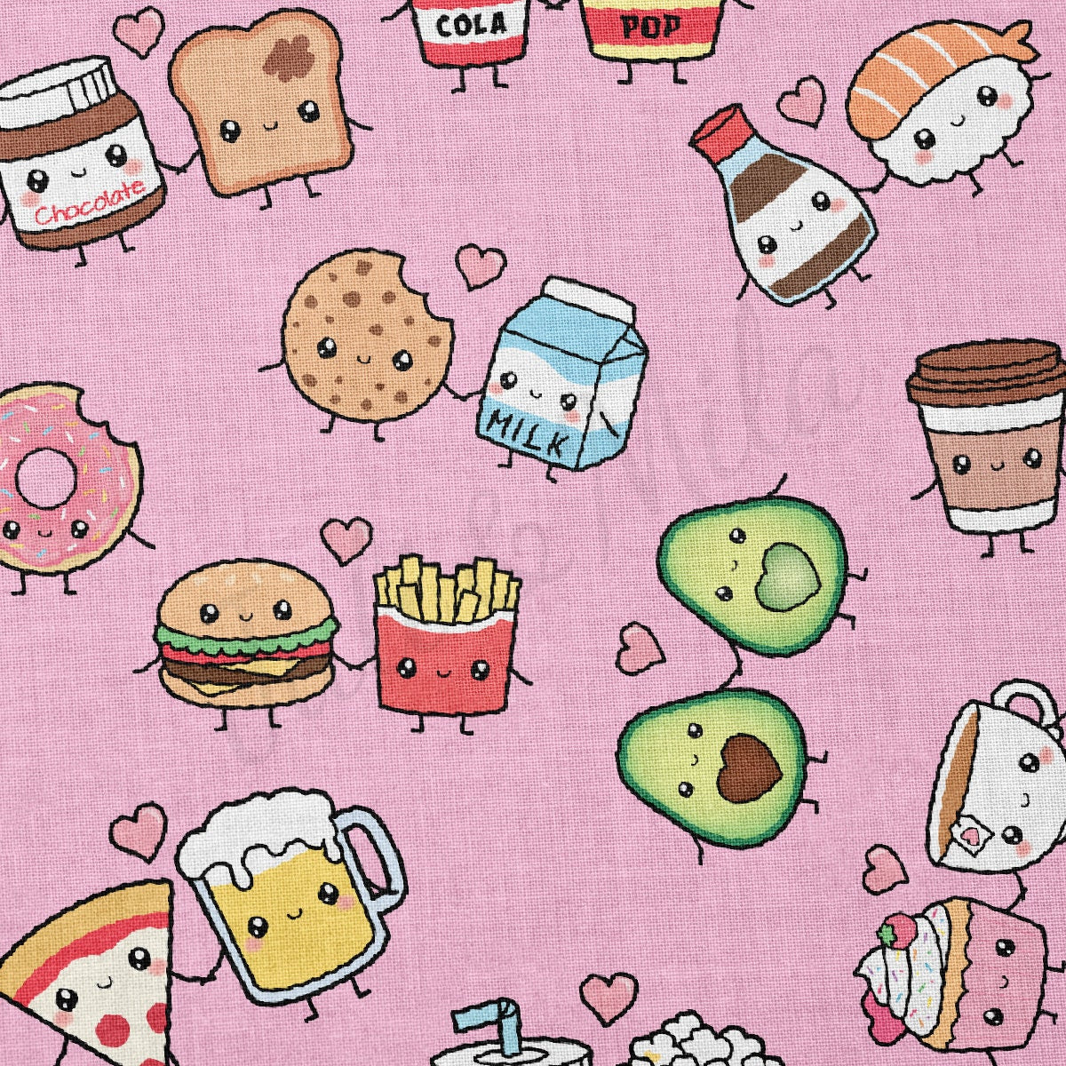 100% Cotton Fabric By the Yard Printed in USA Cotton Sateen -  Cotton CTN849
