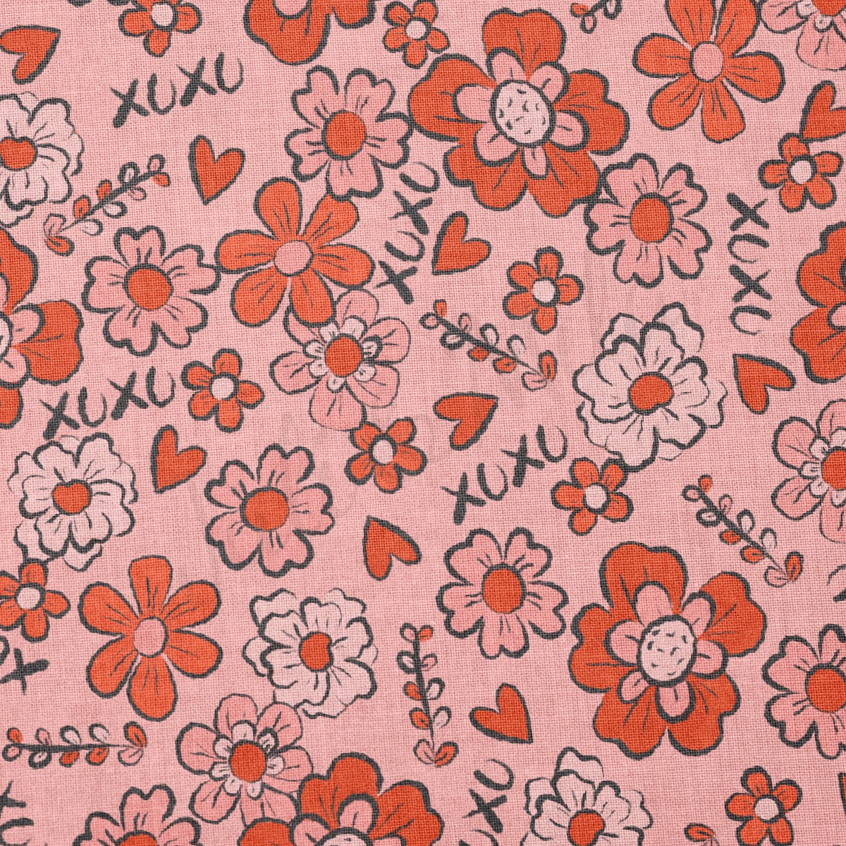 100% Cotton Fabric By the Yard Printed in USA Cotton Sateen -  Cotton CTN1215 Valentine&#39;s Day