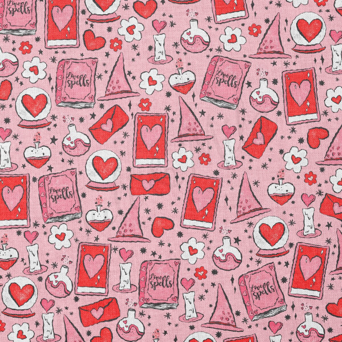 100% Cotton Fabric By the Yard Printed in USA Cotton Sateen -  Cotton CTN1223 Valentine&#39;s Day