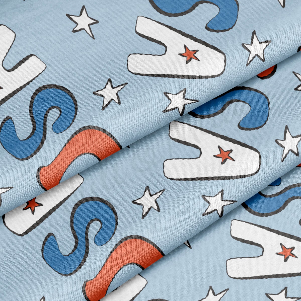 100% Cotton Fabric By the Yard Printed in USA Cotton Sateen -  Cotton CTN1228 4th of July Patriotic