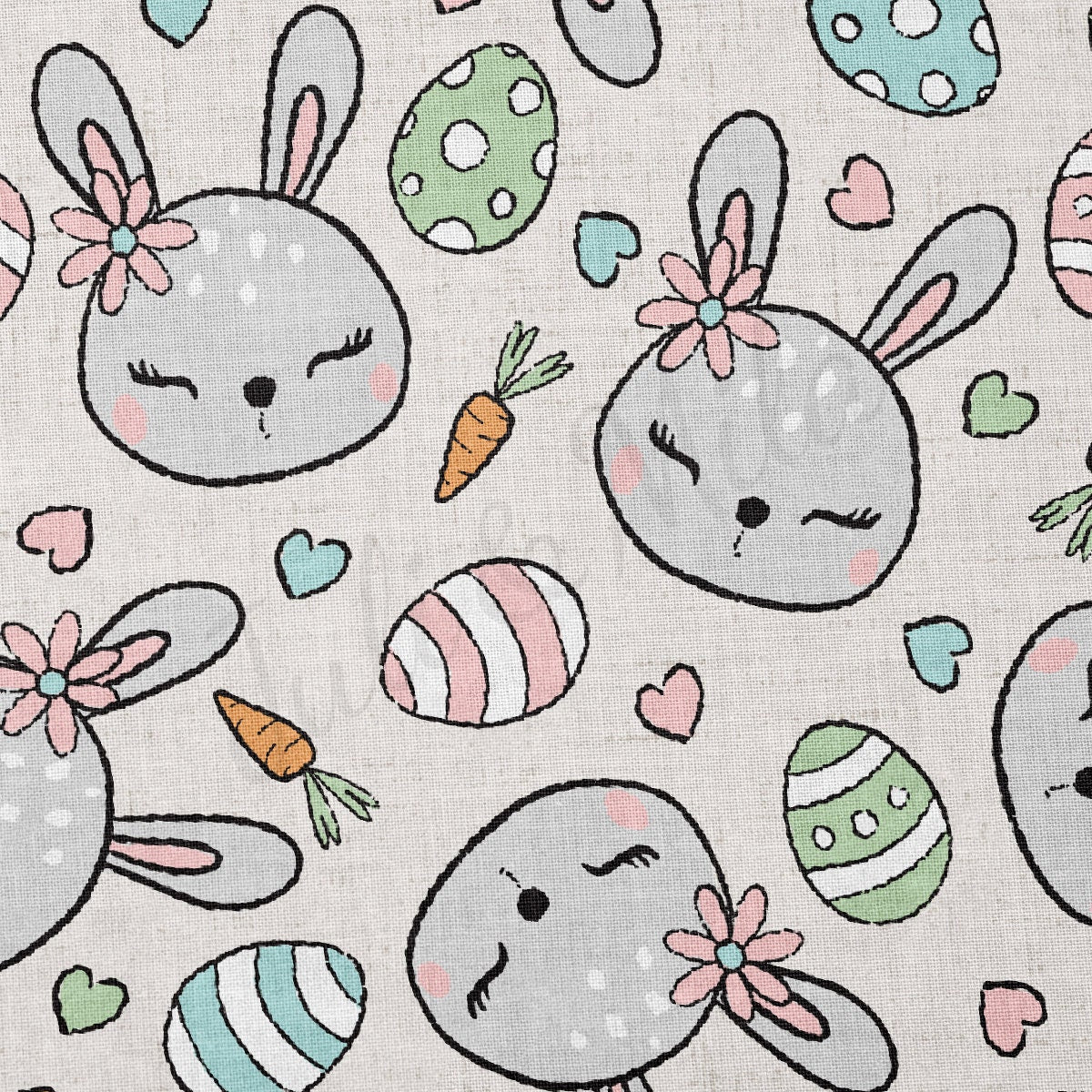 100% Cotton Fabric By the Yard Printed in USA Cotton Sateen -  Cotton CTNEast81 Easter