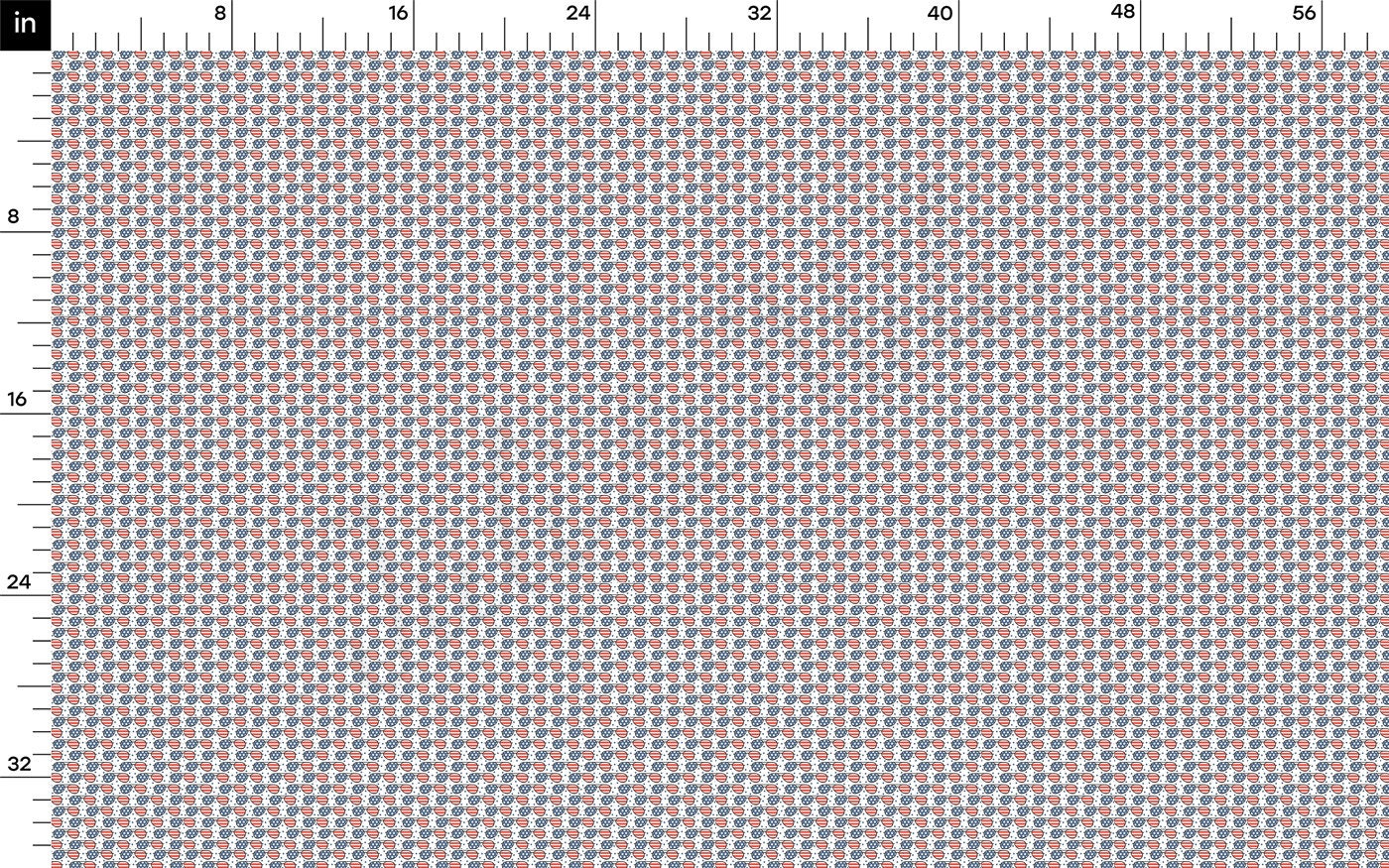 100% Cotton Fabric By the Yard Printed in USA Cotton Sateen -  Cotton CTNPT85 4th of July
