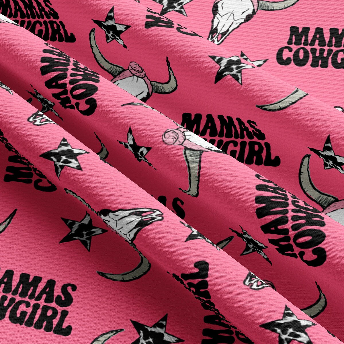 a pink background with black and white designs on it
