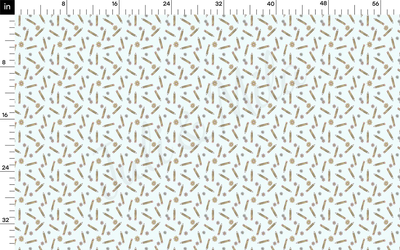 a ruler with a white background with brown sprinkles