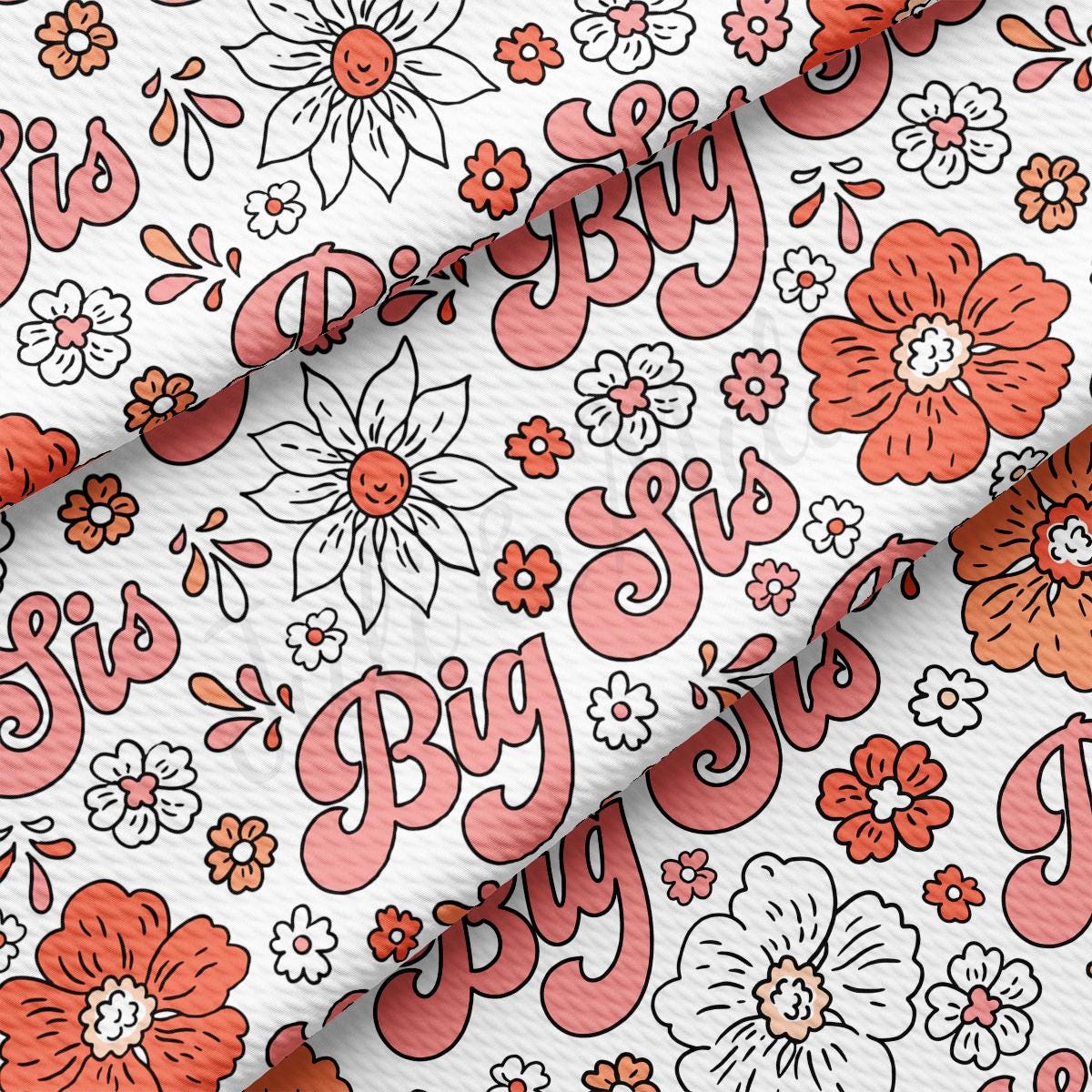 a red and white floral print on a white background