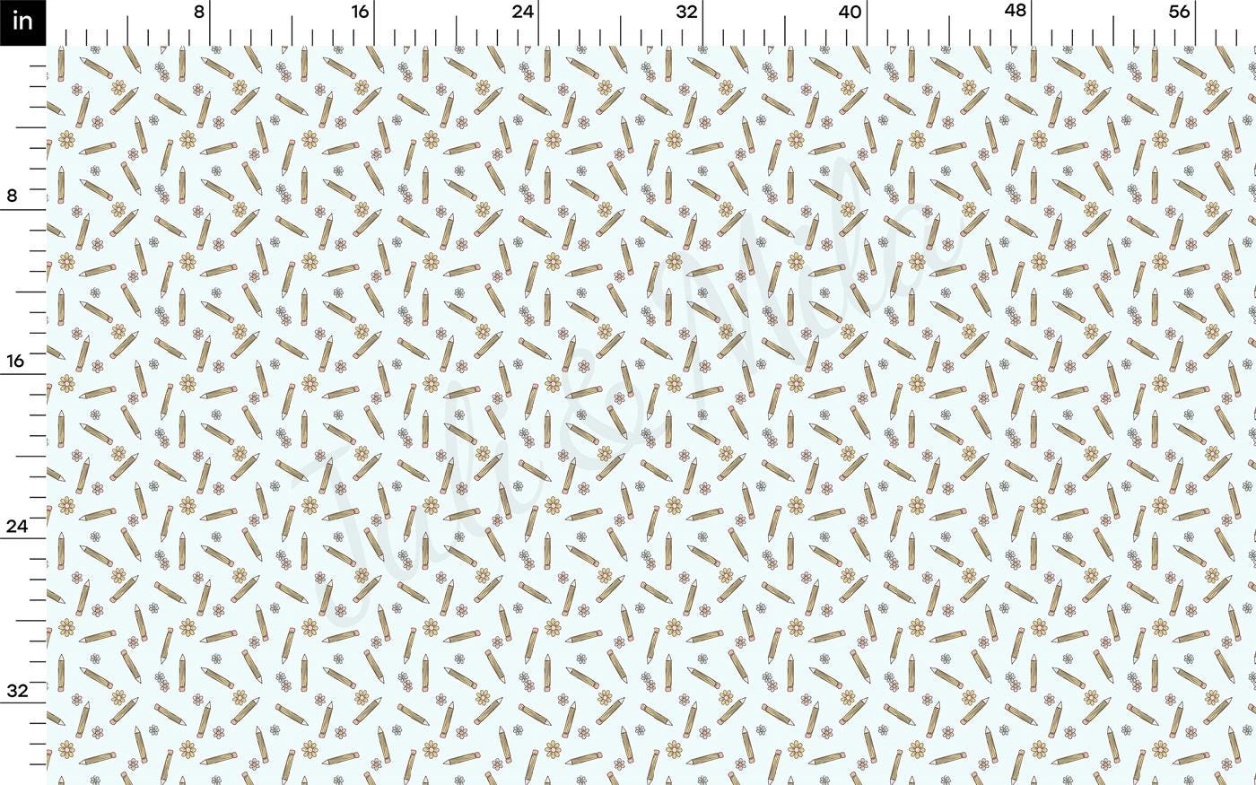 a ruler with a white background with brown sprinkles