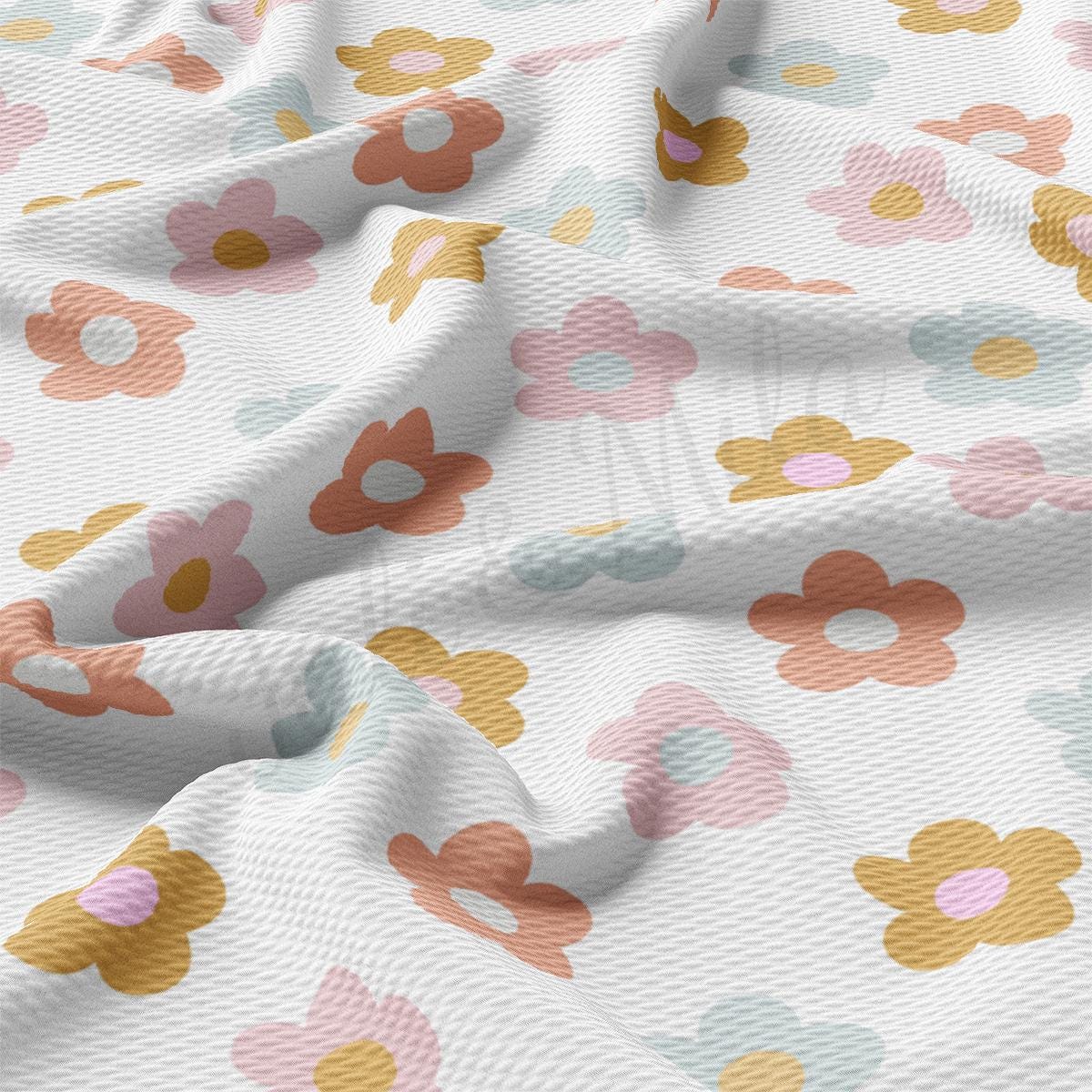 a close up of a flower print fabric