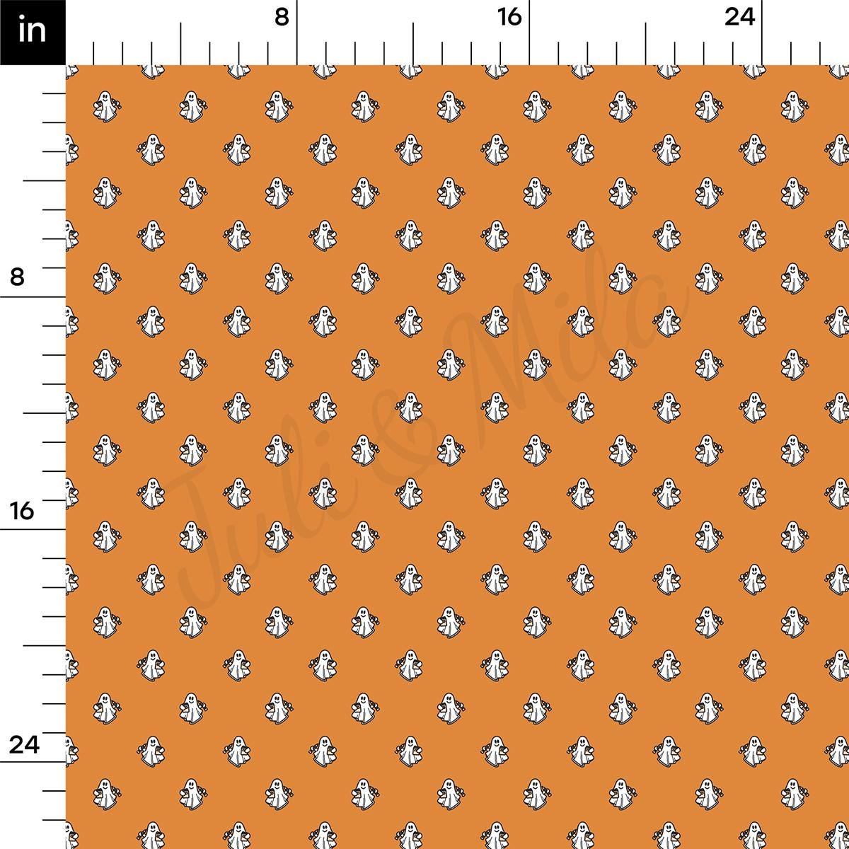 a ruler with an orange background and a pattern on it