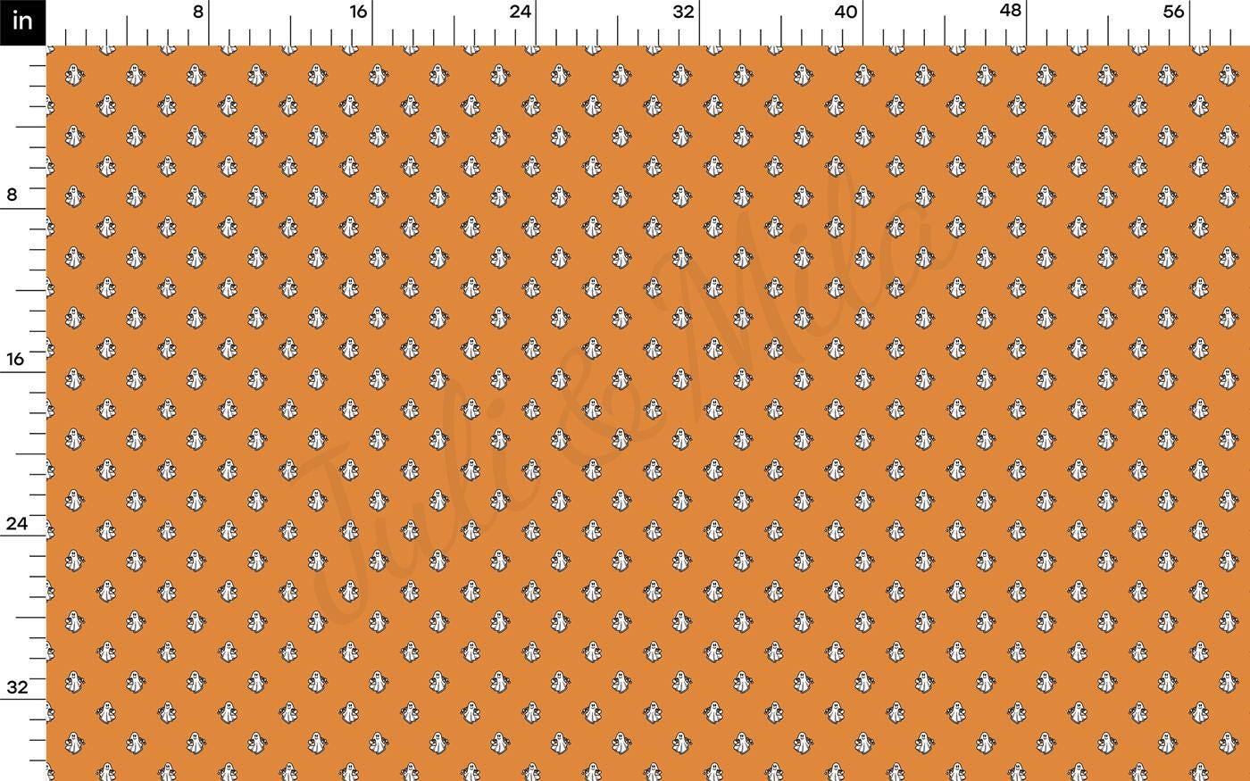 an orange background with small white dots