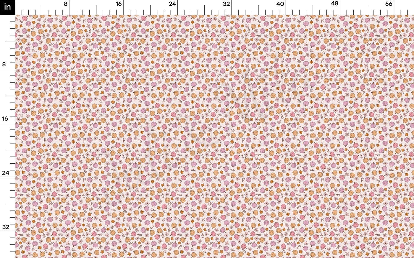 a ruler with a pink and orange pattern on it