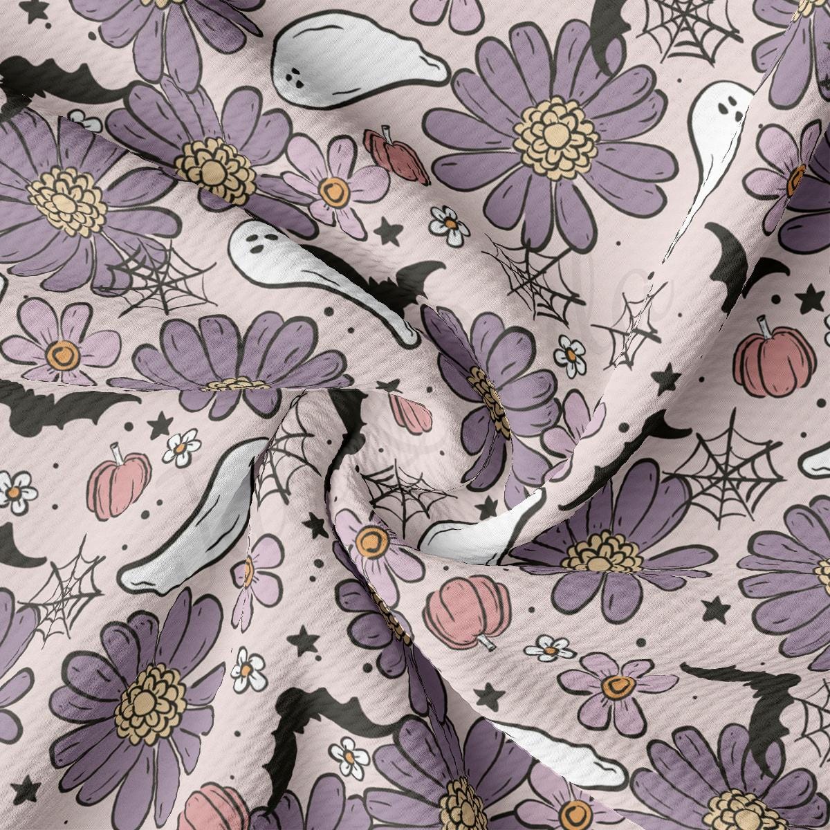 a close up view of a flowery fabric