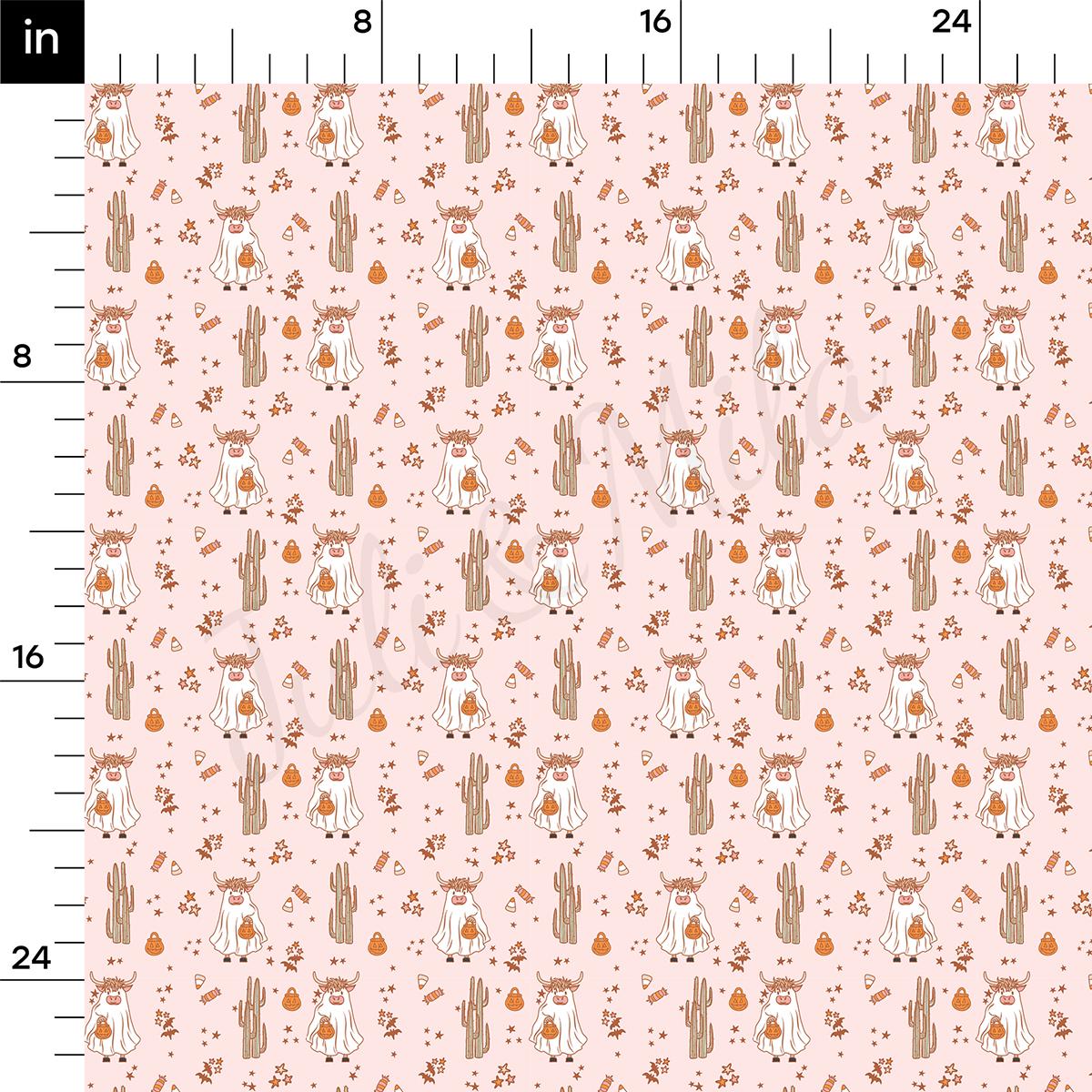 a ruler with a pattern of cacti on it