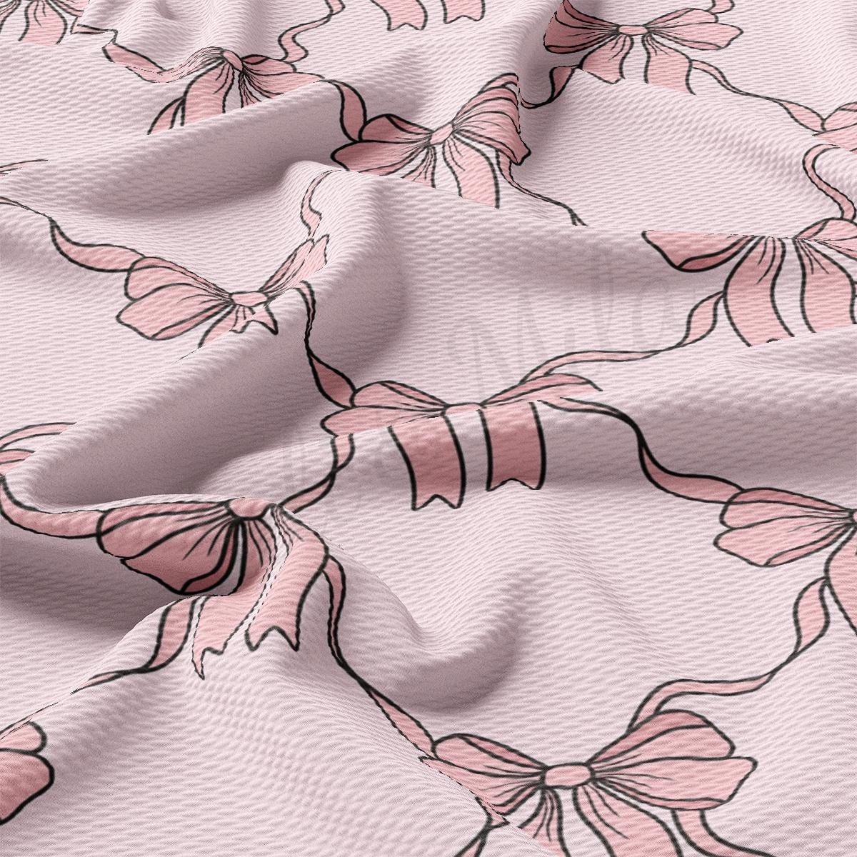 a pink fabric with pink flowers on it