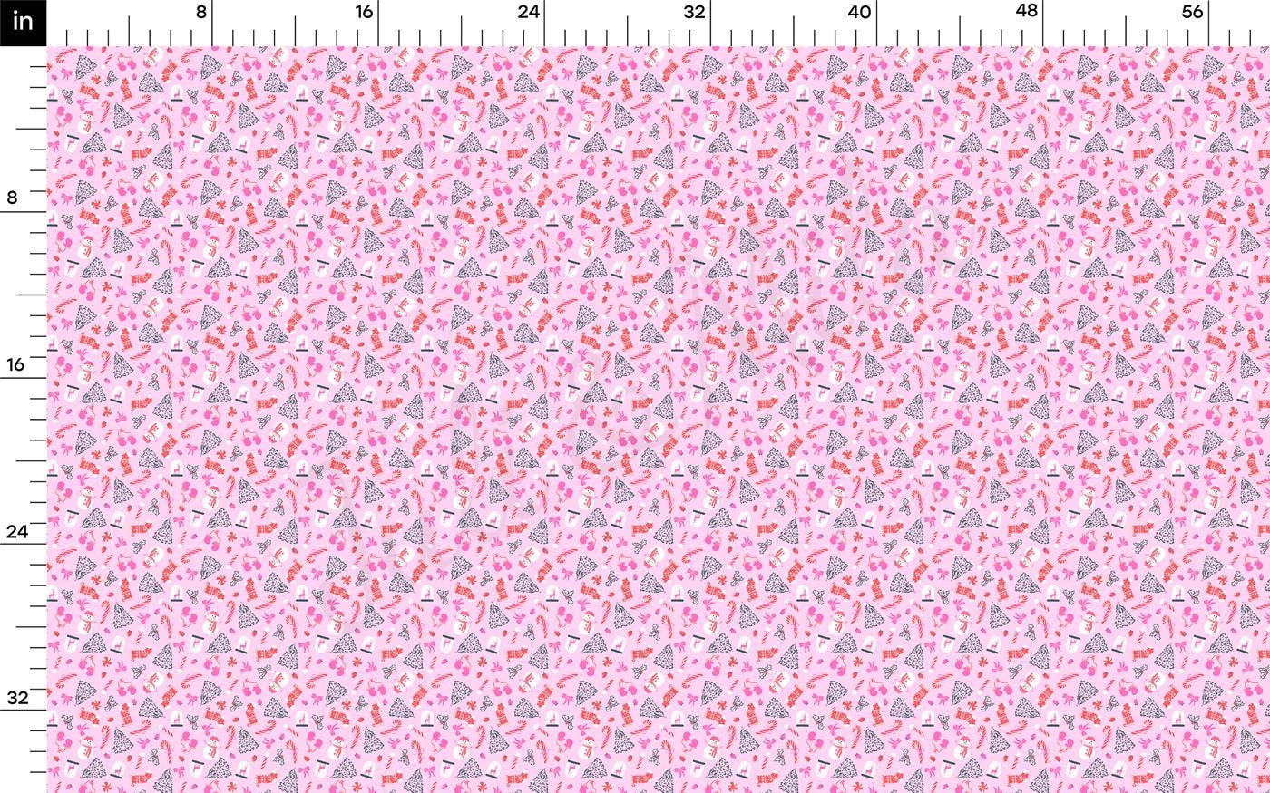 a ruler with a pink and grey pattern on it