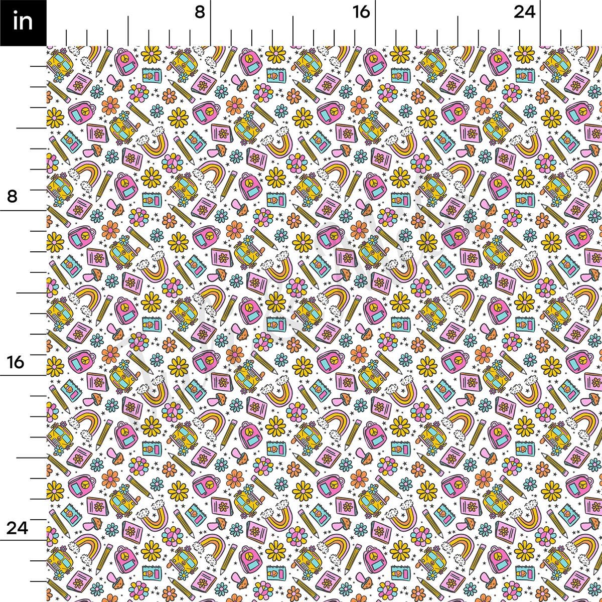 a ruler with a colorful pattern on it