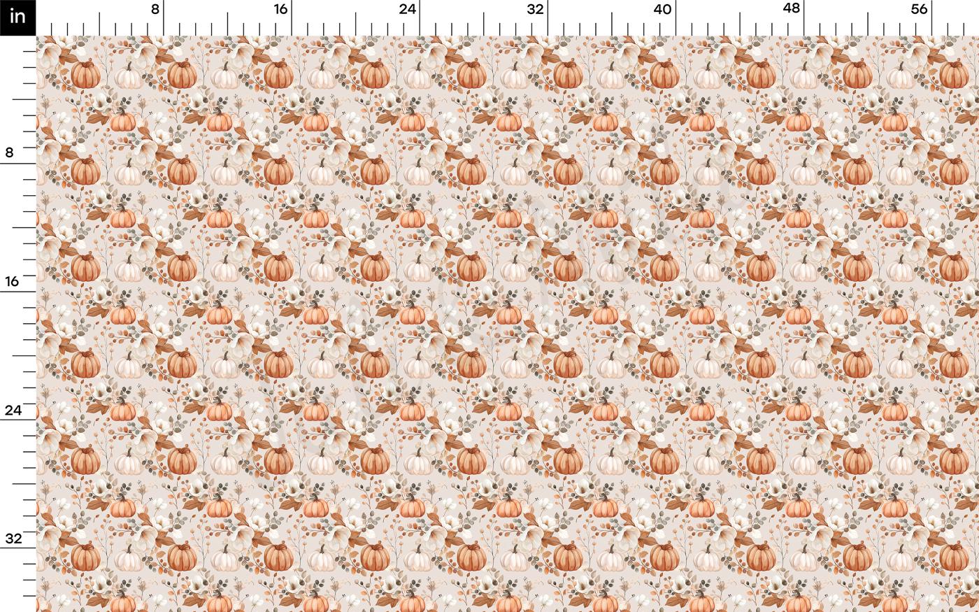 a ruler with a pattern of pumpkins on it