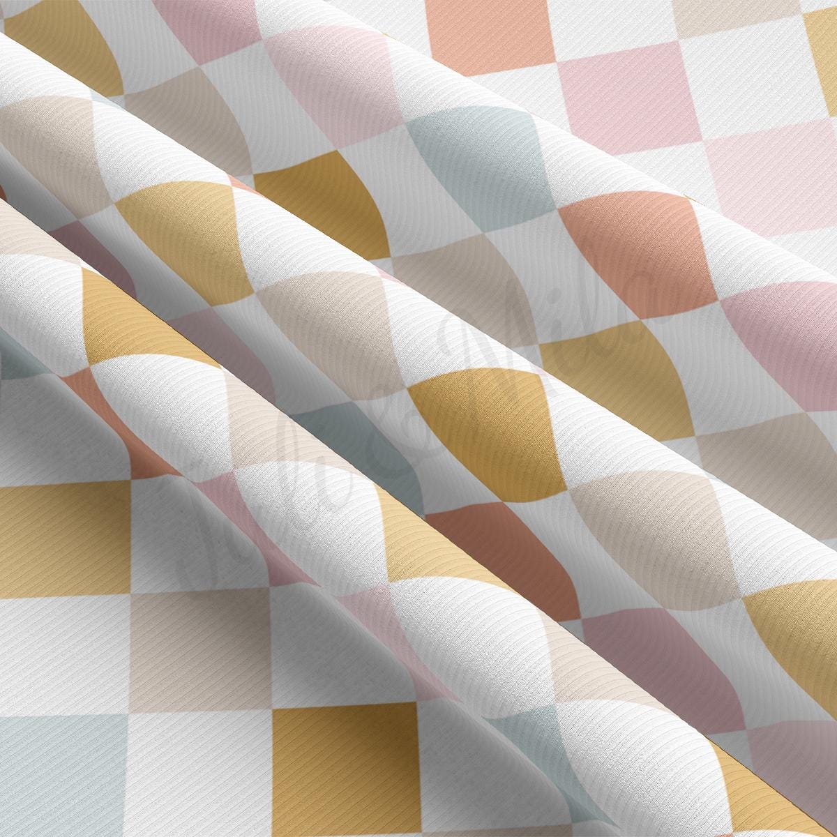 a close up of a checkered fabric with different colors
