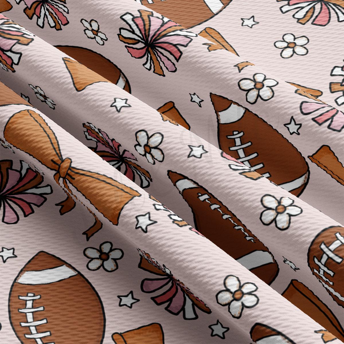 a close up of a pattern of footballs