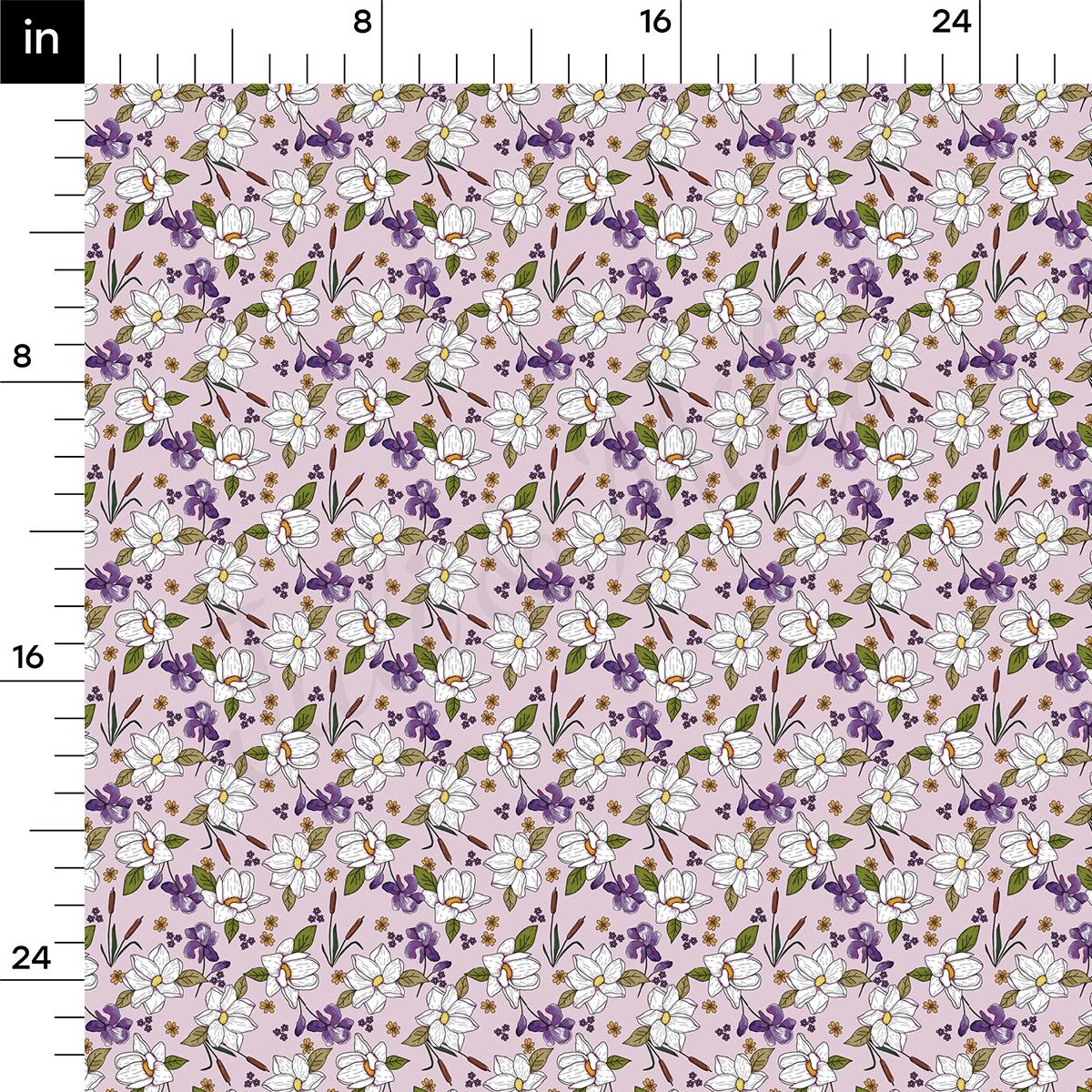 a ruler with a flower pattern on it
