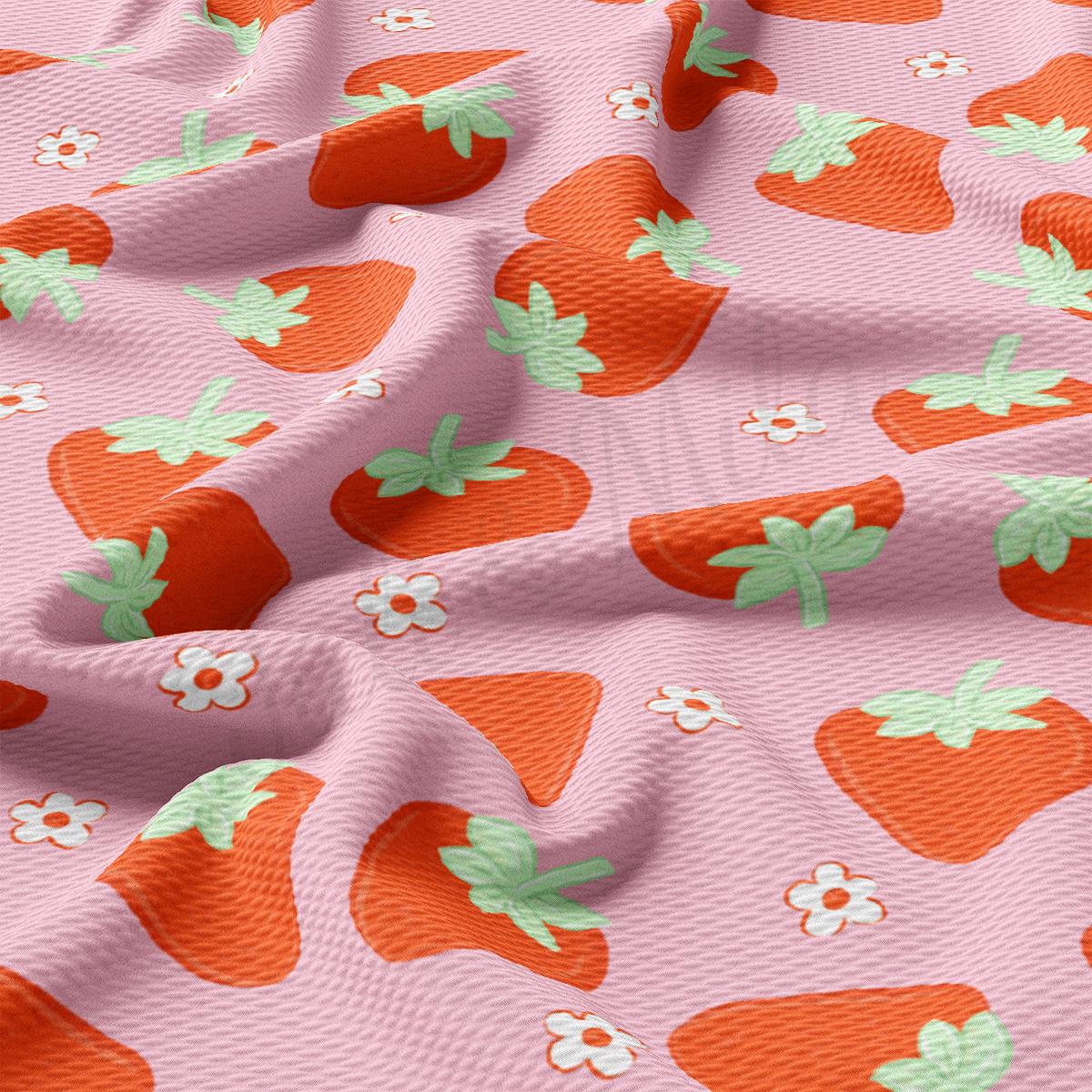 a close up of a pink fabric with carrots on it