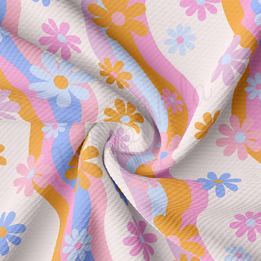 a close up of a colorful flower print fabric