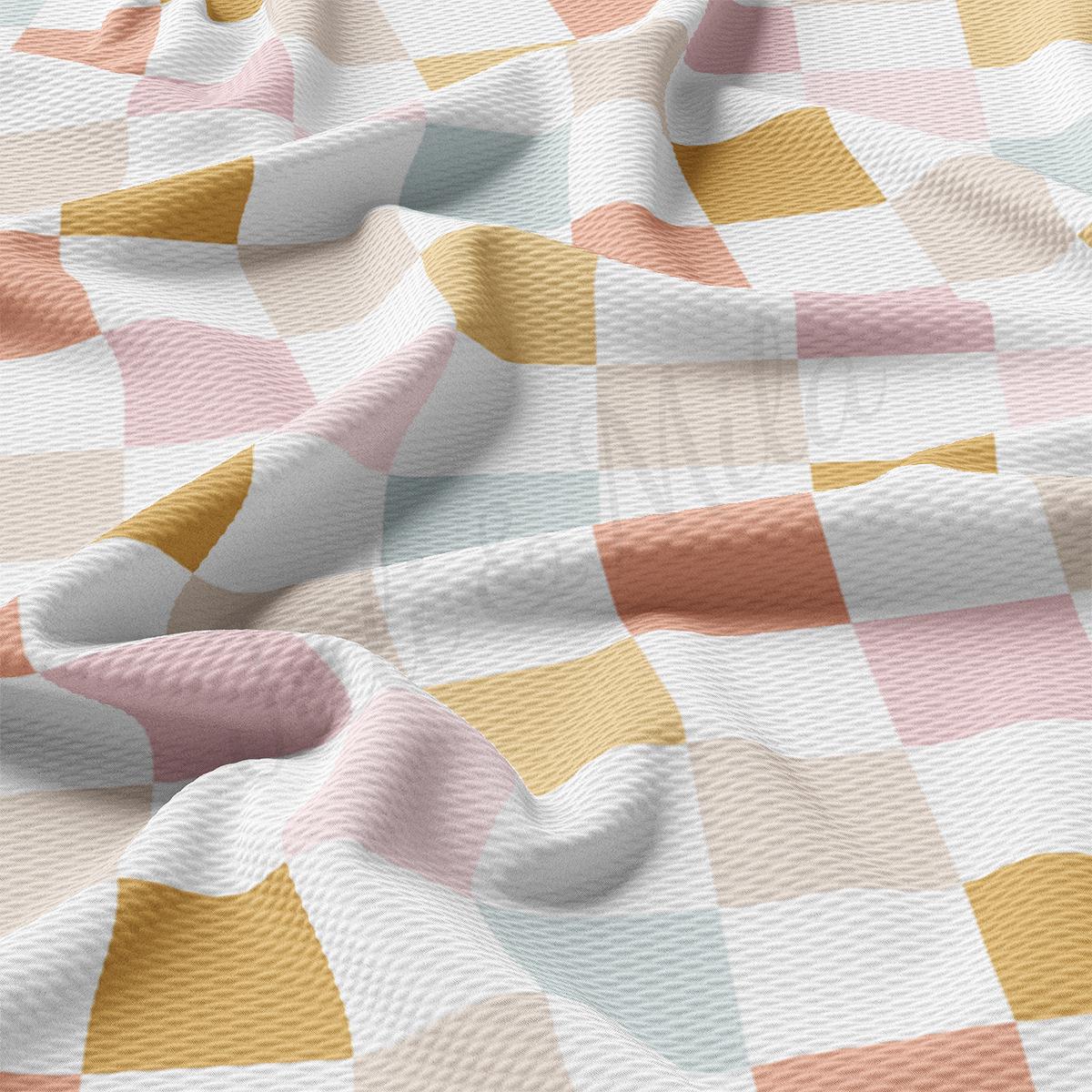 a close up of a checkered fabric