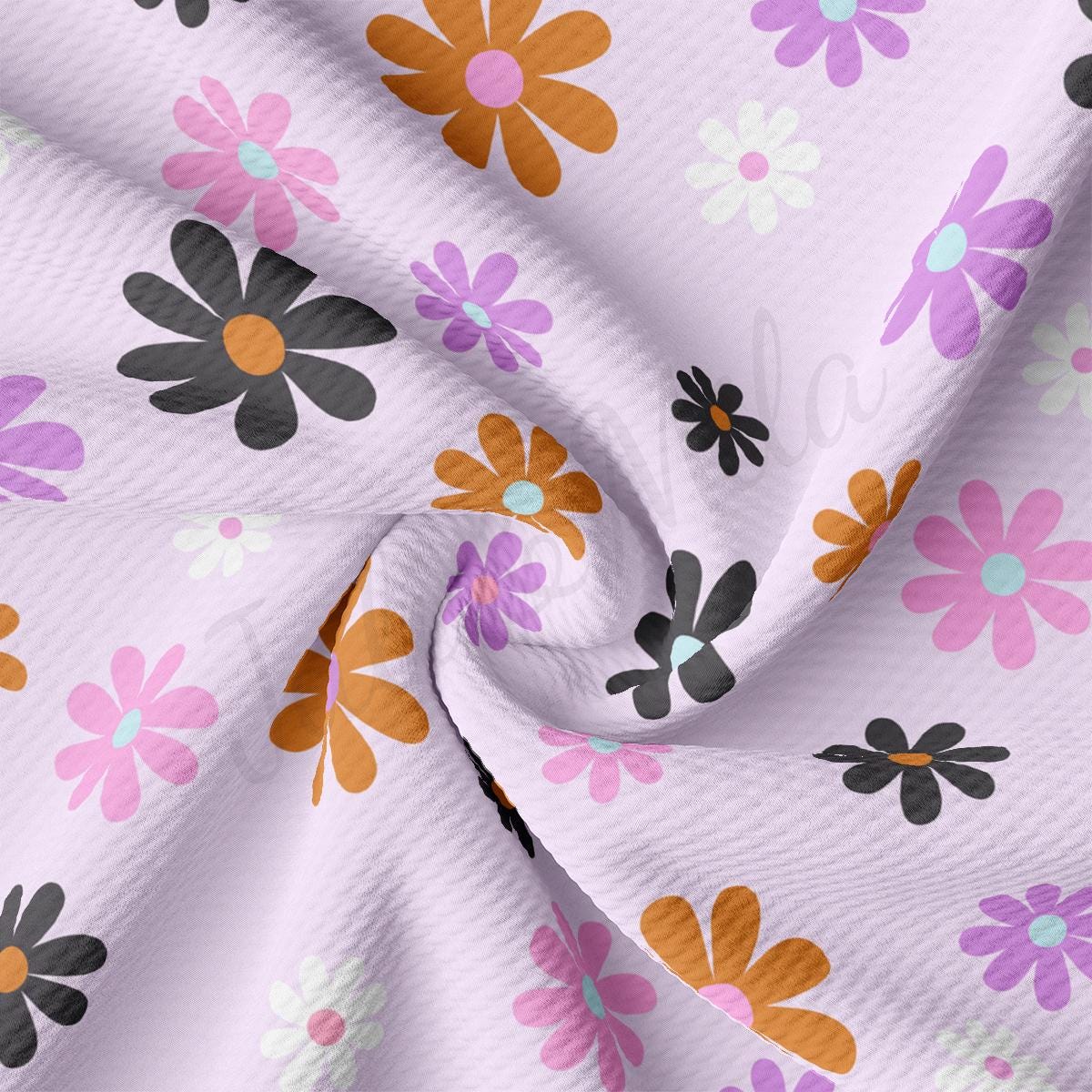a close up of a flower print fabric