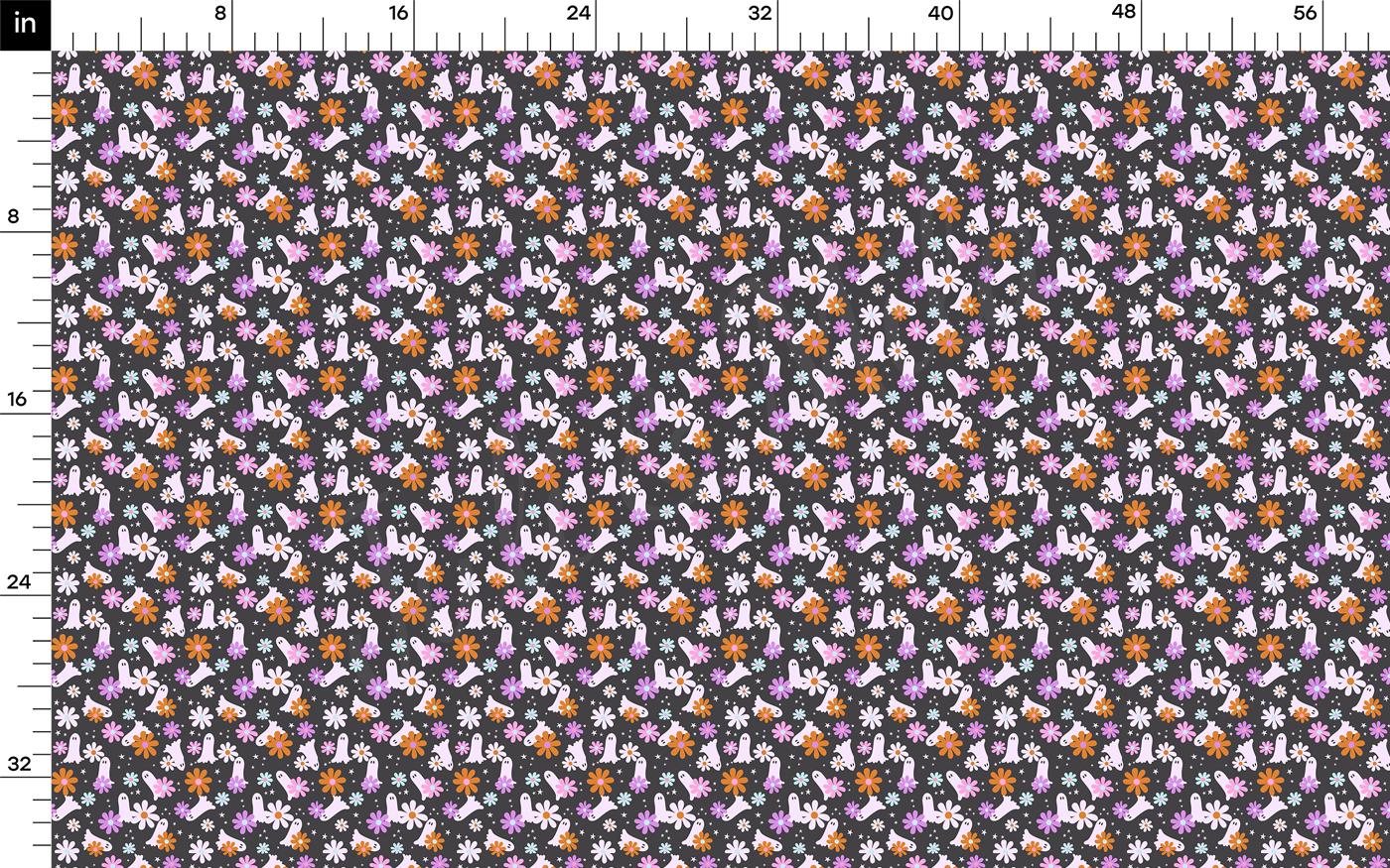 a ruler with a pattern of flowers on it