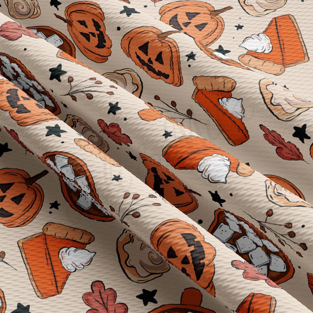 a pattern of pumpkins and jack - o'- lanterns on a white background