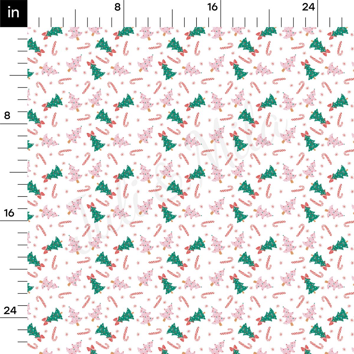a christmas pattern with candy canes and snowflakes