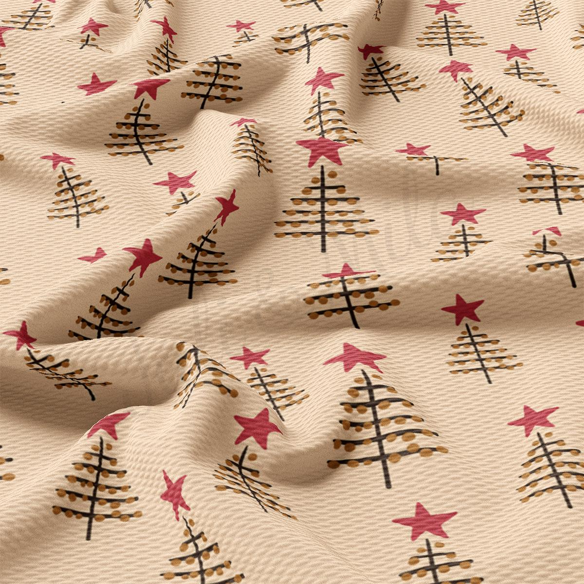 a pattern of christmas trees on a white background