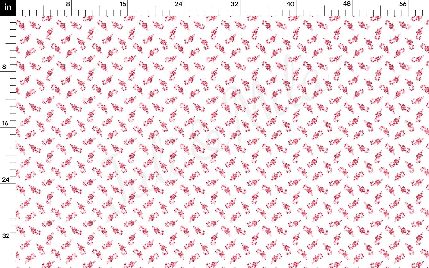 a ruler with a red flower pattern on it