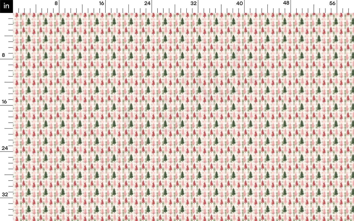 a ruler with a christmas tree pattern on it