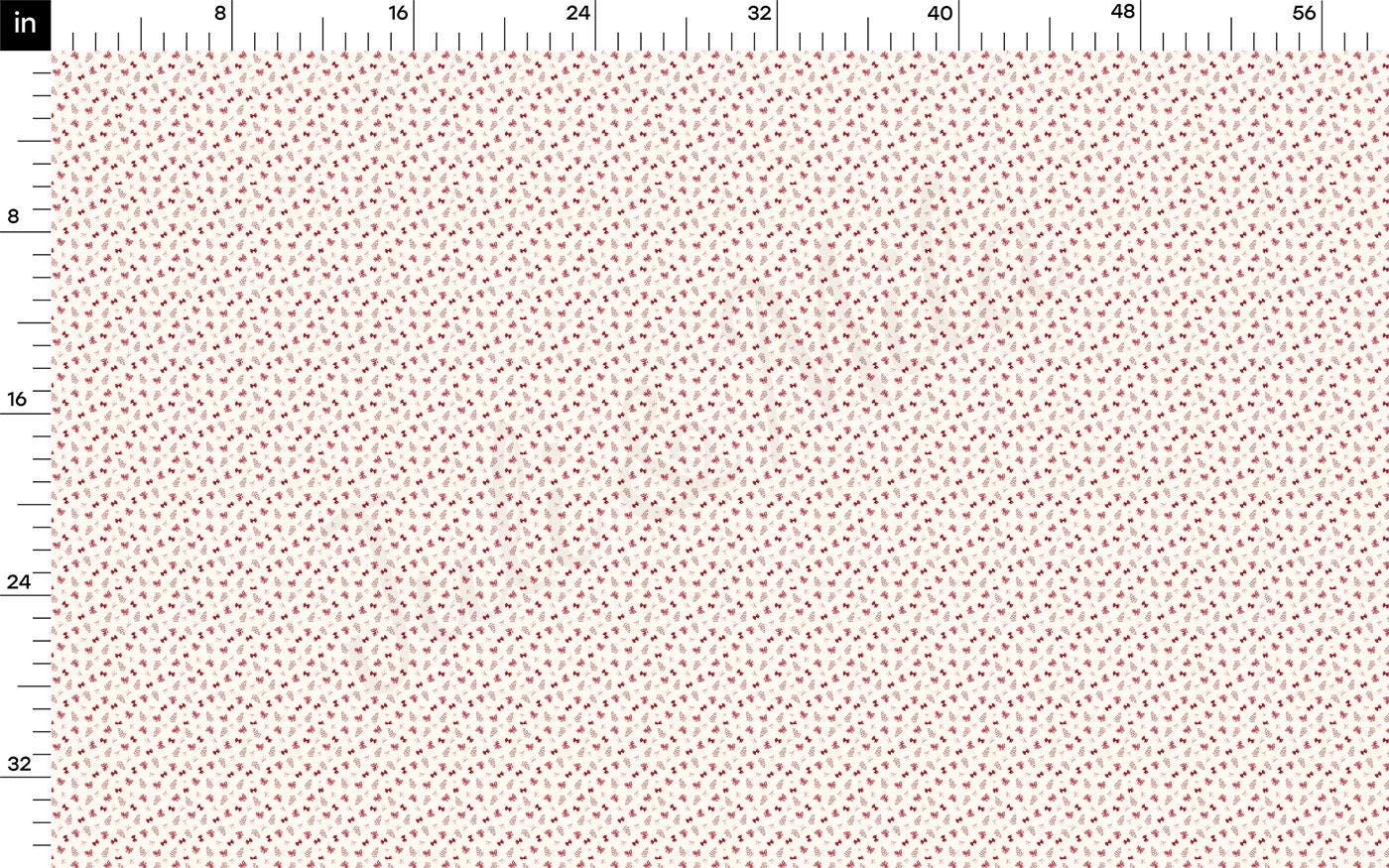 a ruler with a red dotted pattern on it