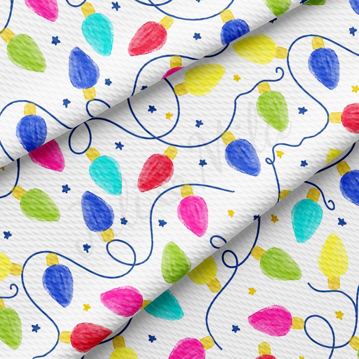 a white background with colorful lights and stars