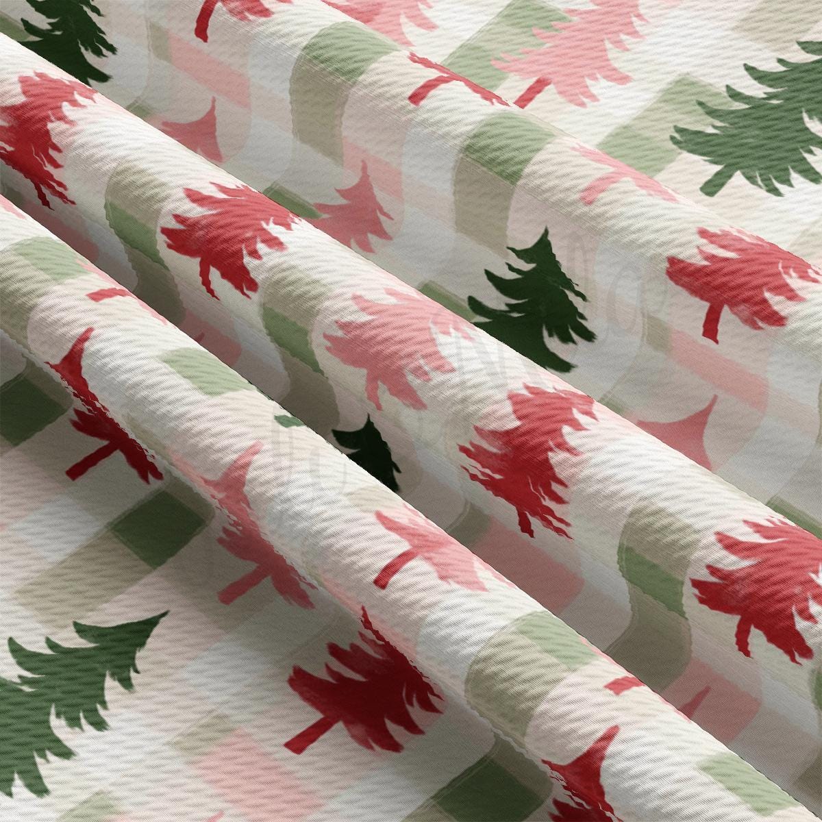 a close up of a pattern of christmas trees