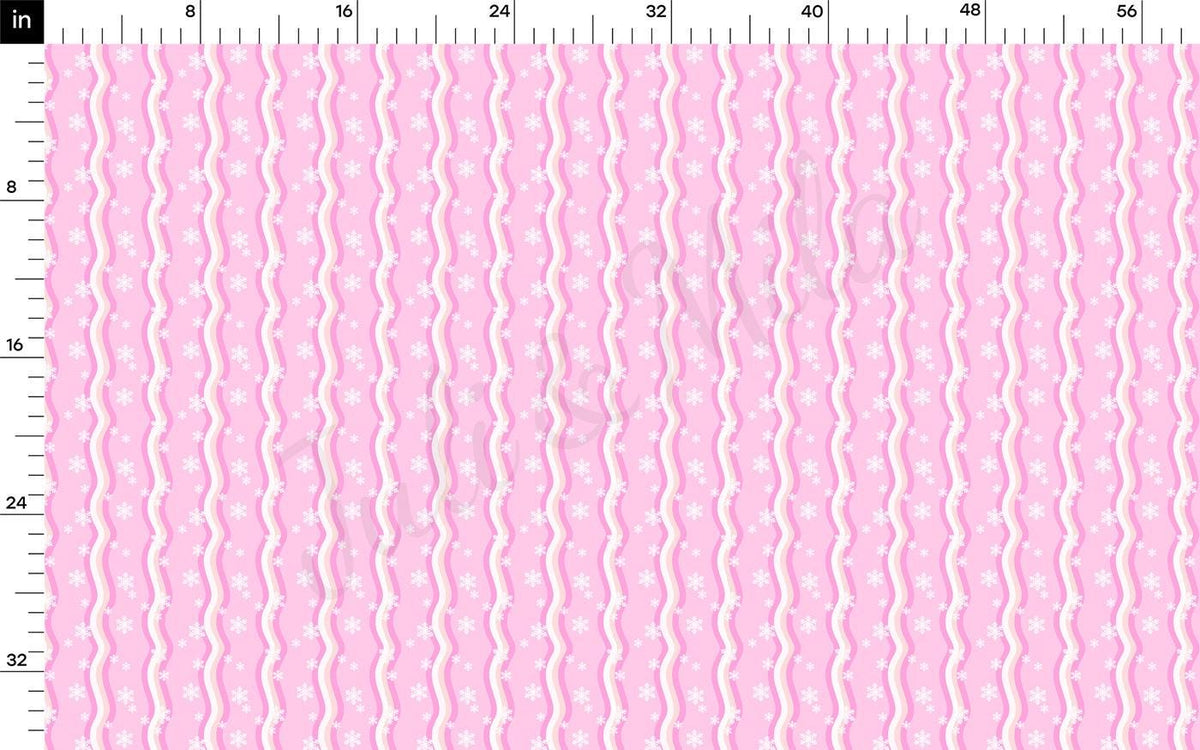 a ruler with a pink pattern on it