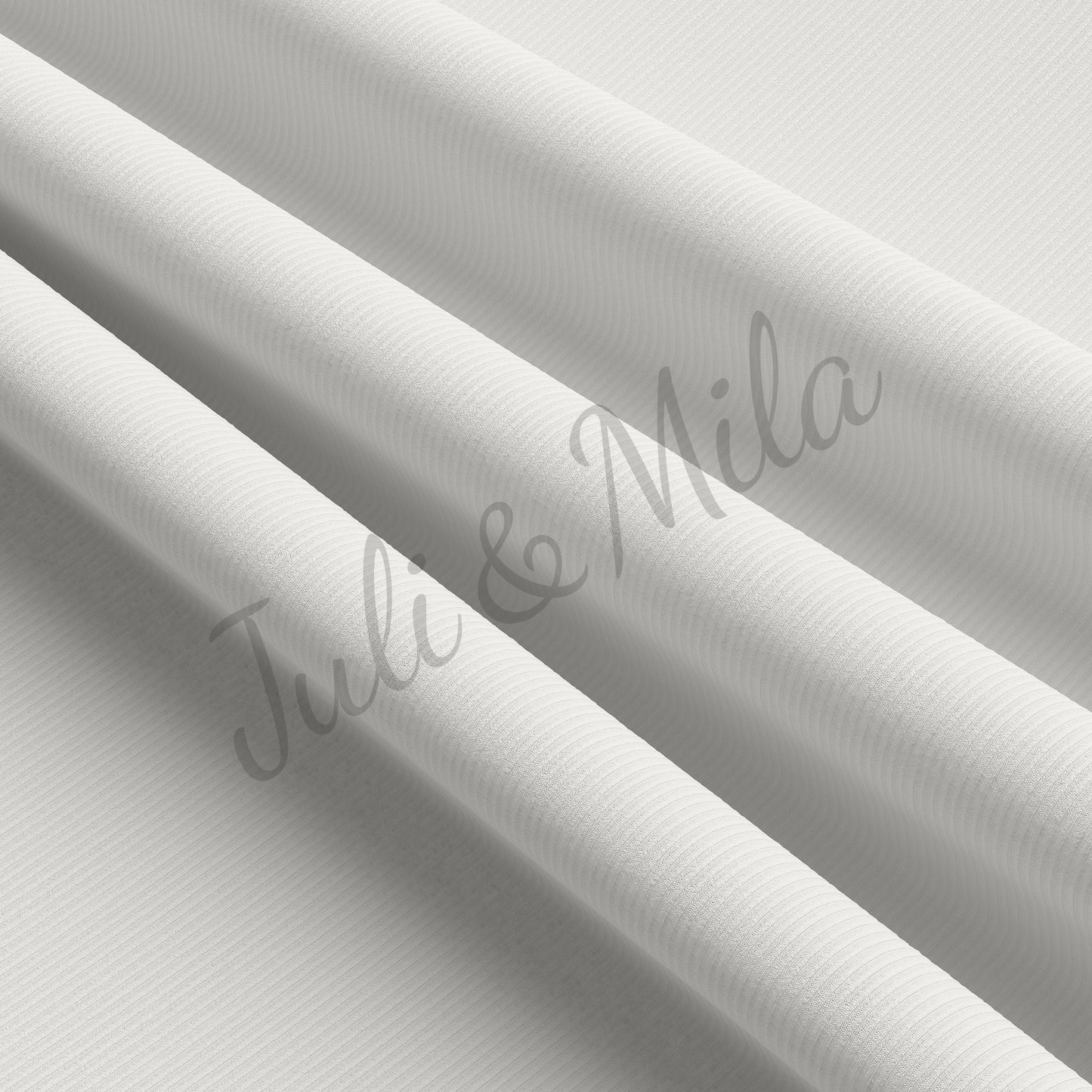 Ivory Rib Knit Fabric
