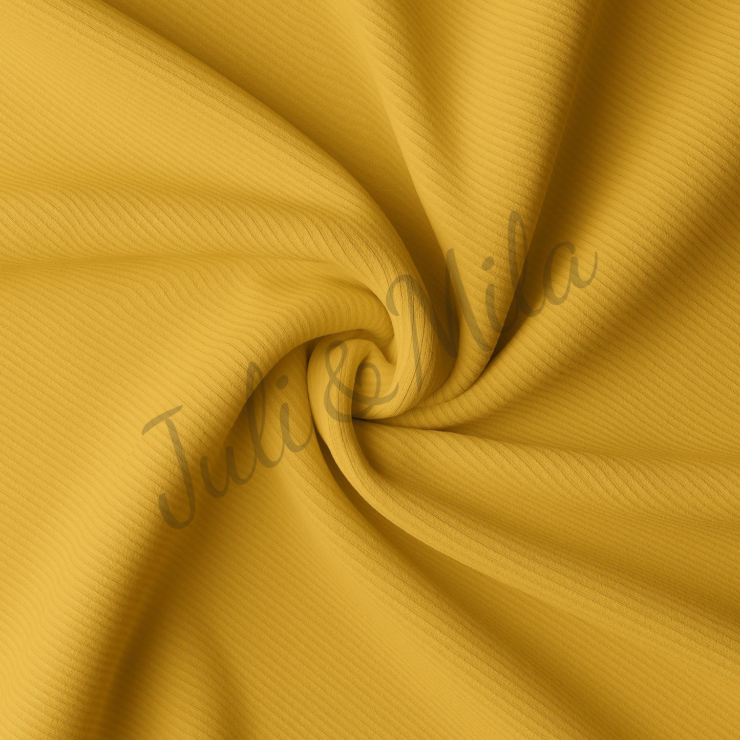 Mustard Rib Knit Fabric