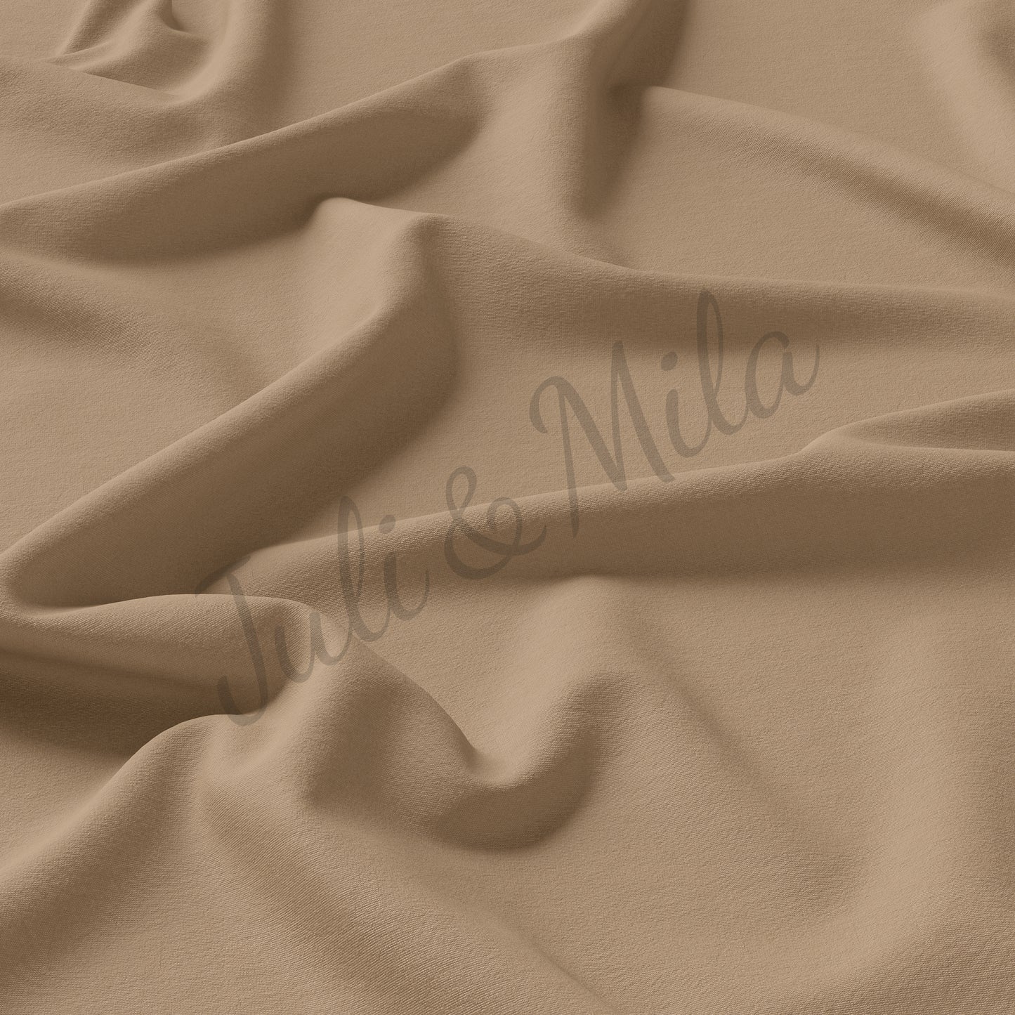 Tan Double Brushed Polyester Fabric