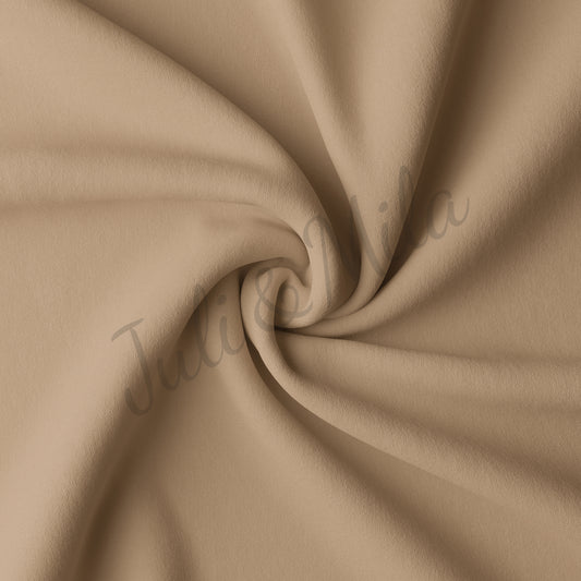 Tan Double Brushed Polyester Fabric