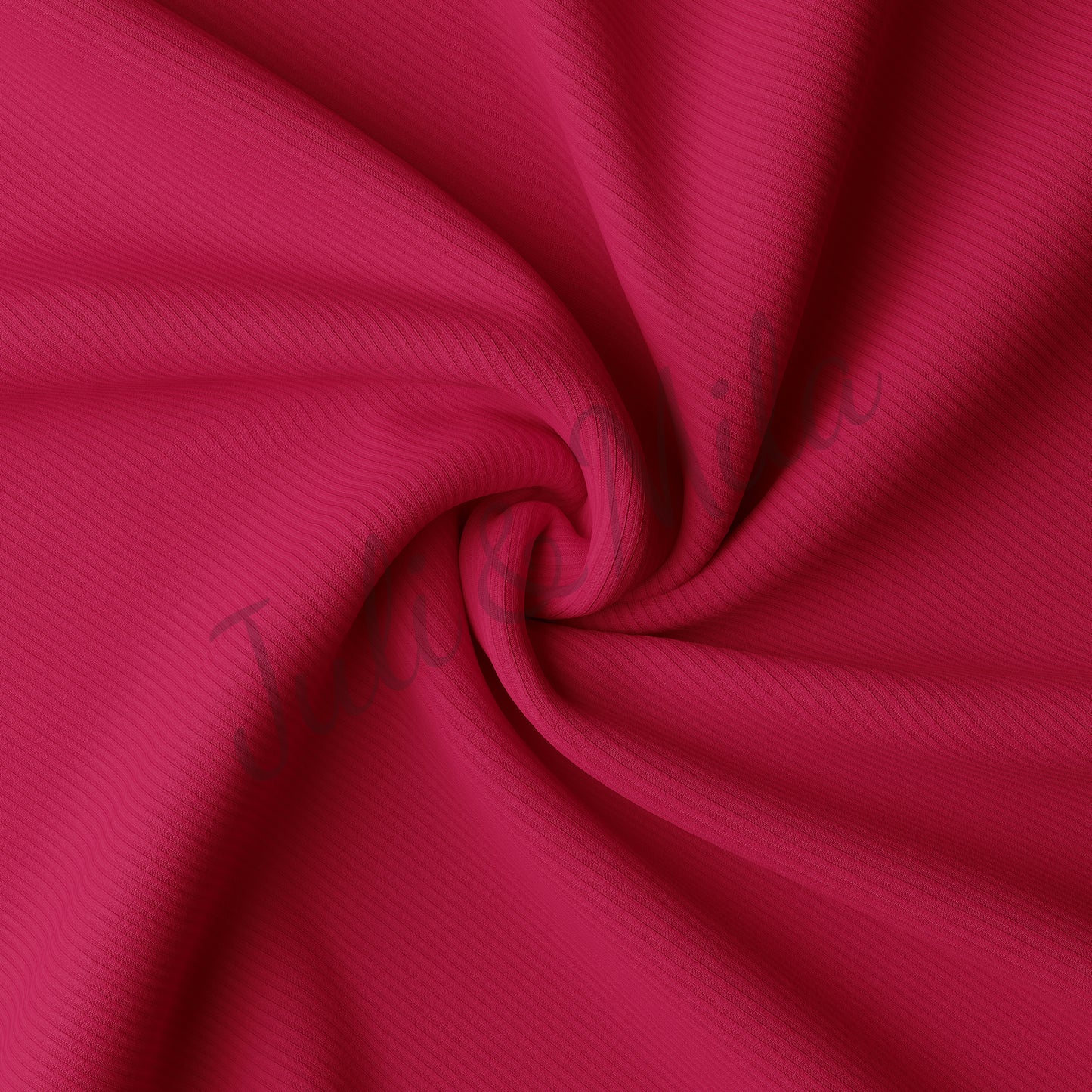 Raspberry Rib Knit Fabric